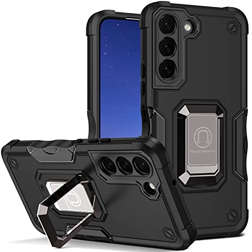 TORRTOWAY Case for Samsung Galaxy S23 Plus Case Galaxy S23+ Case Kickstand Holder Built-in Magnetic Car Mount Shockproof Camera Protective Case for Samsung Galaxy S23 Plus 5G Phone Case (Black)