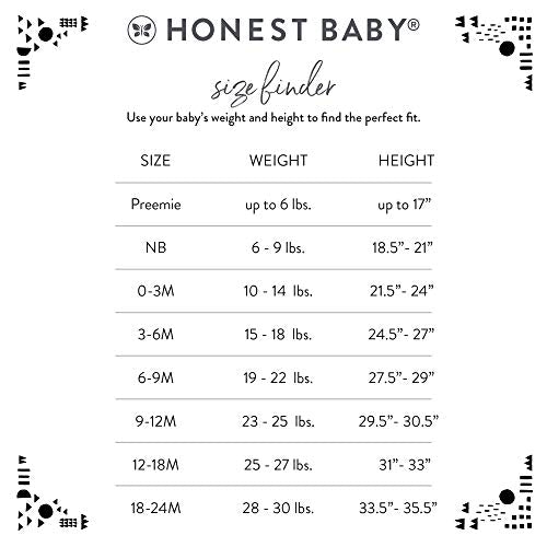 HonestBaby unisex baby 2-pack Organic Cotton Sleeper Nightgown, Bright White, 0-6 Months US