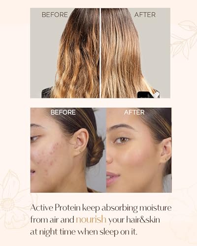 Yanibest Vegan Silk Satin Pillowcase for Hair and Skin, Standard Queen King Pillow with Hidden Zipper, Soft Breathable Smooth Cooling Pillow for Sleeping