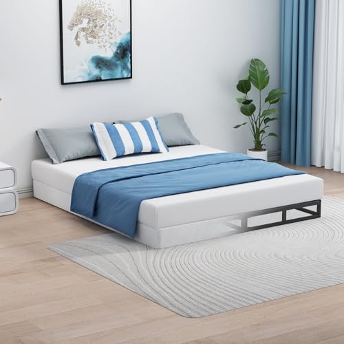 UOMEUR Twin Box Spring 5 Inch Low Profile Box Spring for Twin Bed, 2000lbs Heavy Duty Metal Mattress Foundation Support with Easy Clean Fabric Cover,Non-Slip/Easy Assembly/No Noise (Twin)