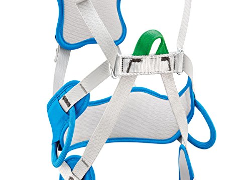PETZL OUISTITI Kids' Harness - Comfortable, Full-Body Rock Climbing Harness for Children Less Than 30kg/66 lbs - Blue - One Size