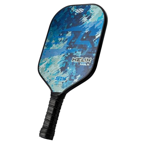 2024 SLK Helix Pro Pickleball Paddle | Carbon Fiber & Fiberglass Hybrid Face | Thermoformed Carbon Fiber Core | Unmatched Control | Camo Hex