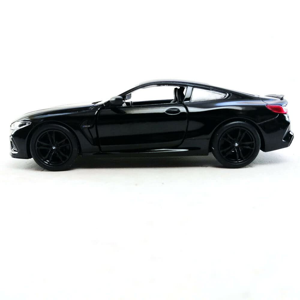 KiNSMART BMW M8 Competition Black Red 5" 1:36 Scale Die Cast Metal Model Toy Car w/ Pullback Action