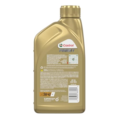 Castrol Power1 V-Twin 20W-50 Full Synthetic Motorcycle Oil, 1 Quart, Pack of 6