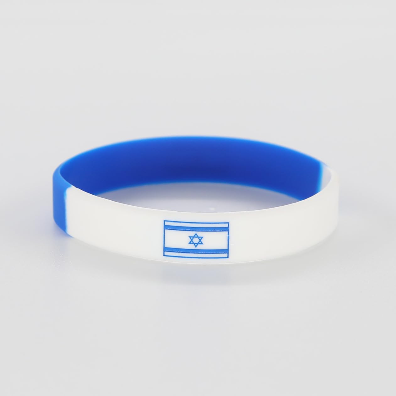 Caiyao 4Pcs Israel Flag Silicone Bracelet I Stand With Israel Bracelet Water-Proof Sports Rubber Pray for Israel Wristbands Support Israel Bangle Bracelets for Women Men-A 4pcs