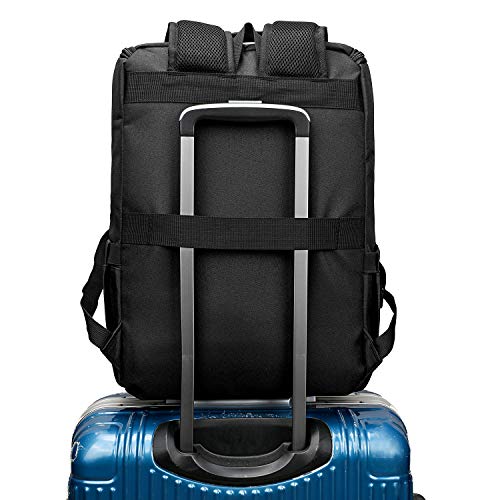 YALUNDISI Vintage Backpack Travel Laptop Backpack with usb Charging Port for Women & Men College Backpack Fits 15.6 Inch Laptop Black