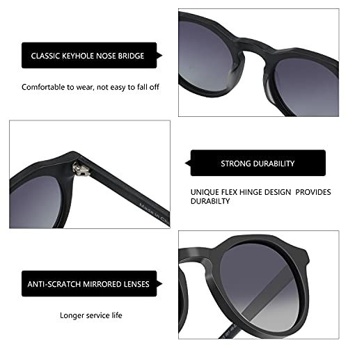 ZENOTTIC Vintage Round Polarized Sunglasses for Men Women UV400 Protection