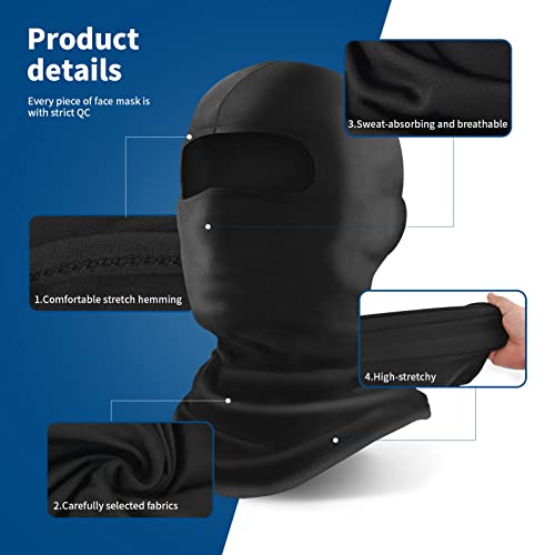 YESLIFE Purple UPF 50+ Balaclava Ski Mask, Motorcycle UV Protector, Motorcycle Helmets Face Mask for Men and Women