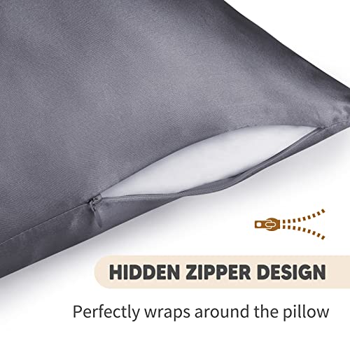 OLESILK 100% Mulberry Silk Toddler Pillowcase for Hair and Skin, Both Sides 19 Momme Pure Natural Silk Travel Pillow Cases with Hidden Zipper, 13"x 18", White