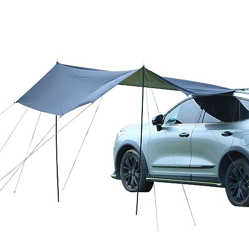 Zoomers Car Awning.Versatile Awning for Car Van SUV. Roof Rack Awning. Car Van SUV Awning for Camping. Car Awning Camping Retractable, UV Protection,Waterproof. (Green)