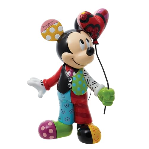 Enesco Disney Britto Mickey Mouse Heart Balloon Limited Edition Figurine, 10.5 Inch, Multicolor