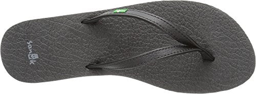 Sanuk Women's Yoga Spree 4 Flip Flop, Black, 5 M US