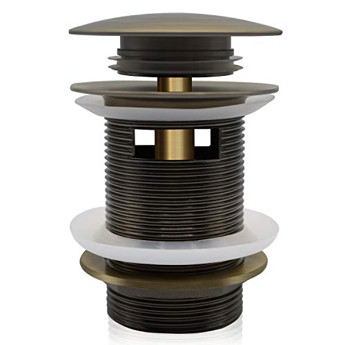 FerdY Pop-up Drain for Freestanding Bathtub, Brushed Bronze Finish, cUPC Certification, Freestanding Bathtub Drain Stopper