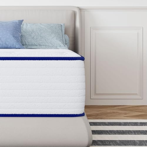 TXO Full Size Mattress, 10 Inch Medium Firm Hybrid Mattress with Individual Pocketed Springs and Cool Gel Memory Foam, Enhance Edge Support, Motion Isolation, Pressure Relief, Full Mattress in a Box