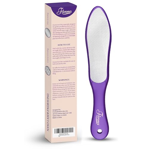 Fivona Foot File - Callus Remover, Double Sided Foot Rasp for Dry Heels, Feet Scrubber for Dead Skin, Foot Scraper for Corn Removal
