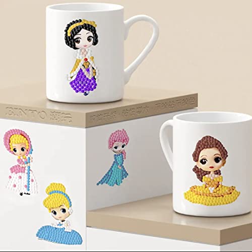 SHOWERRING 5D DIY Diamond Art Stickers Kits for Kids,Cartoon Gem Digital Art Painting Stickers Mosaic Craft Kit (Cute Girl)
