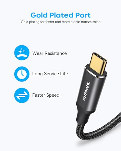 CLEEFUN USB C Extension Cable 1.5ft, USB C 3.2 Male to USB C Female Extension Cable, 10Gbps Data & 4K Video Sync Transfer USB C Extender Cable 100W Fast Charging for USBC Hub, Laptop, Tablet, Phone