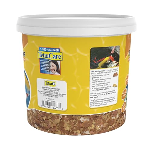 Tetra Pond Flakes Color Enhancing, Complete Nutrition for Smaller Pond Fish, Goldfish and Koi Fish, 6 oz