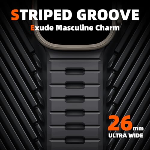 Odbeai Sport Band Compatible with Apple Watch Ultra 2/Ultra Band,Compatible with Apple Watch Bands for Men 49mm 45mm 44mm 42mm,Silicone Loop Replacement Strap Compatible with iWatch Series SE 9 8 7-1