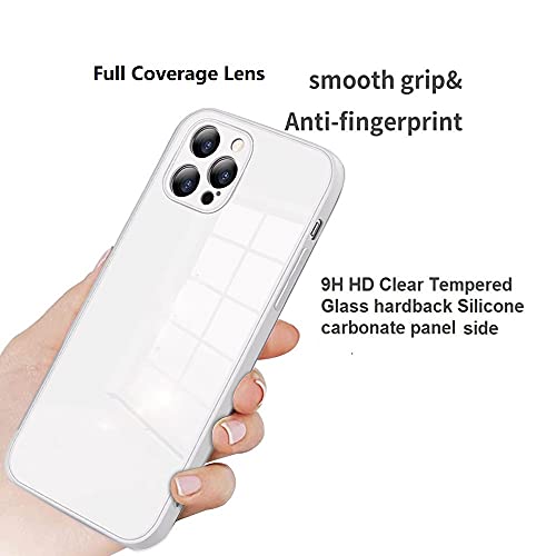 Luhuanx Case for iPhone 15 Pro Max,Designed for iPhone 15 Pro Max Case with Full Camera Lens Back, [Raised Edges Safeguard Camera & Screen] for 15 PRO MAX Phone Cover in 6.7inch (White)