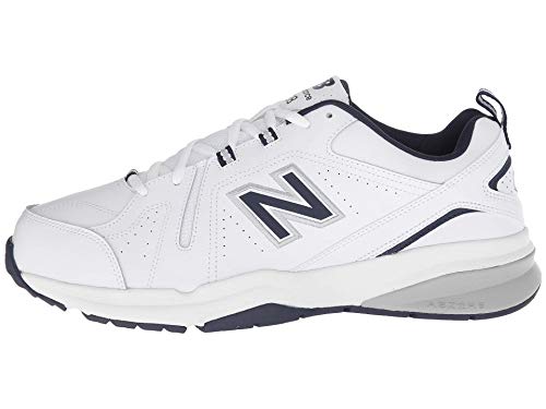 New Balance Men's 608 V5 Casual Comfort Cross Trainer, White/Navy, 10.5 XX-Wide