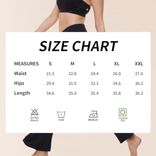 bpbtti Womens High Waisted Flare Leggings Seamless Buttery Soft Yoga Pants with Pockets Tummy Control Workout Non See Through Sweatpants (U, S)