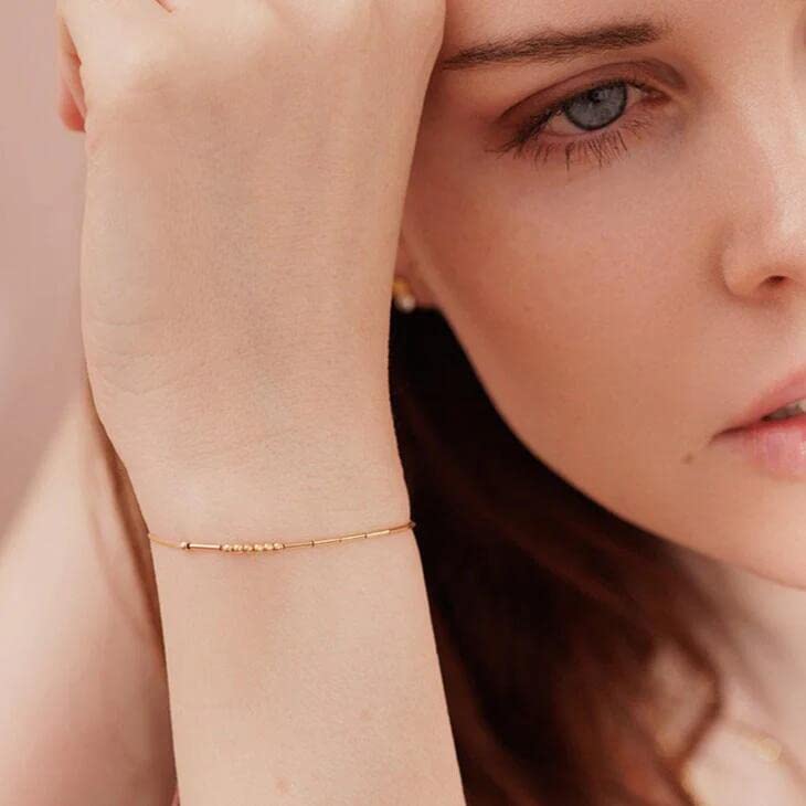 JoycuFF Not Today Satan Morse Code Bracelets for Best Friend Friendship Coworker BFF Funny Birthday Christmas Gifts for Women Teen Girls Fashion Silver Handmade Chain Bracelet