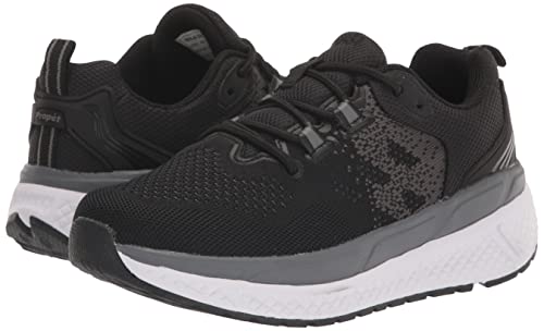 Propét Women's Ultra Athletic Sneakers, Black/Grey, 9.5 Wide US