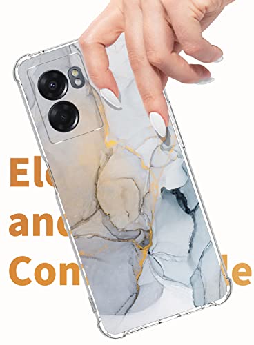 Dcwunk Compatible with OnePlus Nord N300 5G Case 6.56", [Stylish Marble Pattern] Soft Durable Slim TPU Thin Shockproof Protective Phone Case Cover for OnePlus Nord N300 5G 2022