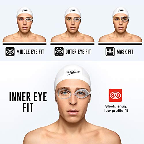 Speedo Unisex-Adult Swim Goggles Mirrored Vanquisher 2.0, Silver, One Size