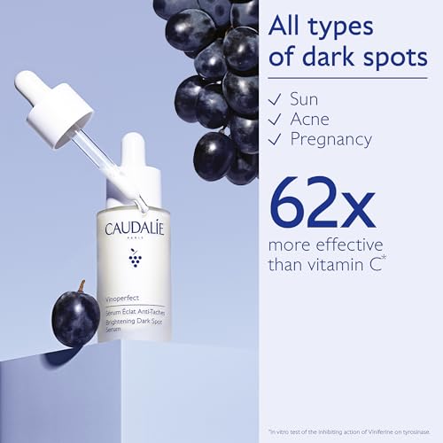 Caudalie Vinoperfect Brightening Dark Spot Serum, Dark Spot Corrector 62x More Effective than Vitamin C, Skin Brightening Serum with Viniferine, 1 Fl Oz