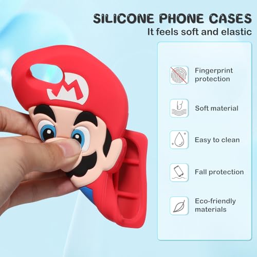 oqpa for iPhone 8 Plus/7 Plus/6S Plus/6 Plus Case Cute Cartoon 3D Character Design Cases for Boys Girls Women Teens Kawaii Unique Cool Funny Silicone Cover for i Phone 8Plus/7Plus/6SPlus/6Plus, Maro
