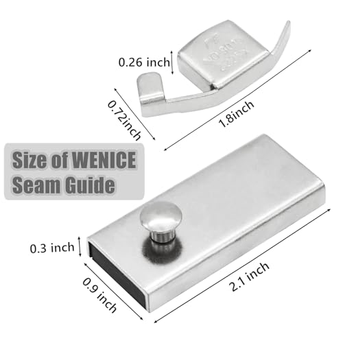 Sewing Magnetic Seam Guide for Sewing Machine,WENICE 2 Pieces Sewing Machine Accessories of Guide Sewing Foot