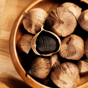 Homtiem Black Garlic 3.53 Oz (100g.), Whole Black Garlic Fermented for 90 Days, Super Foods, Non-GMOs, Non-Additives, Ready to Eat for Snack Healthy, Healthy Recipes