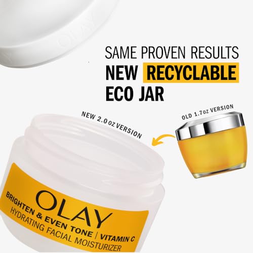 Olay Vitamin C Lightweight Face Moisturizer - Brighten - Even Tone - Hydrate - Lightweight Anti-Aging Cream for Dark Spots and Dry Skin, 1.7 oz