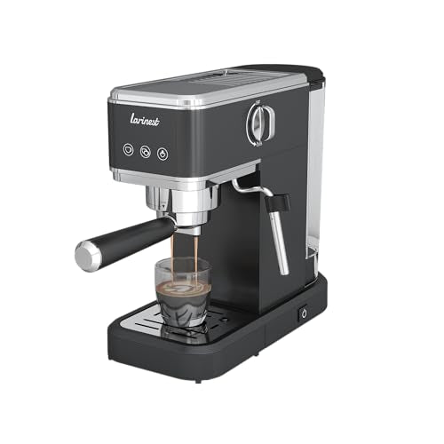 Larinest Espresso Machine 19 Bar, Professional Espresso Maker with Milk Frother Steam, Espresso Coffee Machine with 40oz Removable Water Tank, Cappuccino and Latte Machine for Household,CM02