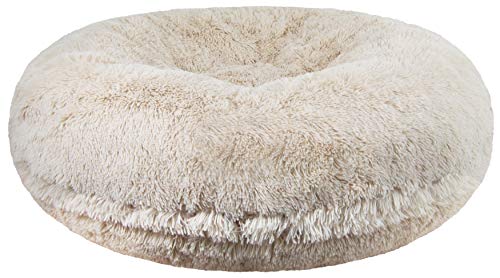 Bessie and Barnie Bagel Donut Dog Bed - Extra Plush Faux Fur - Circle/Donut Dog Bed - Waterproof Lining and Removable Washable Cover - Calming Dog Bed - Multiple Sizes & Colors Available