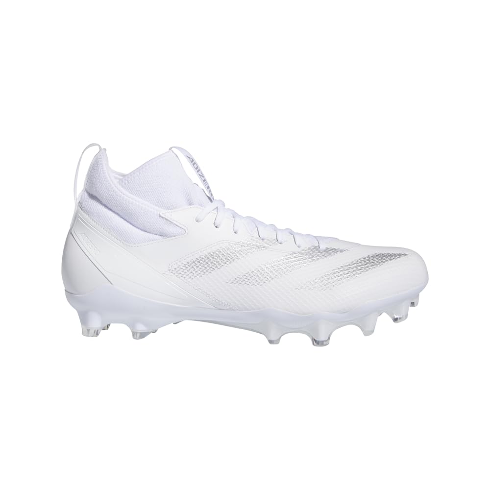 adidas Unisex Adizero Impact American Football Sneaker, White/Silver Metallic/White, 7 US Men