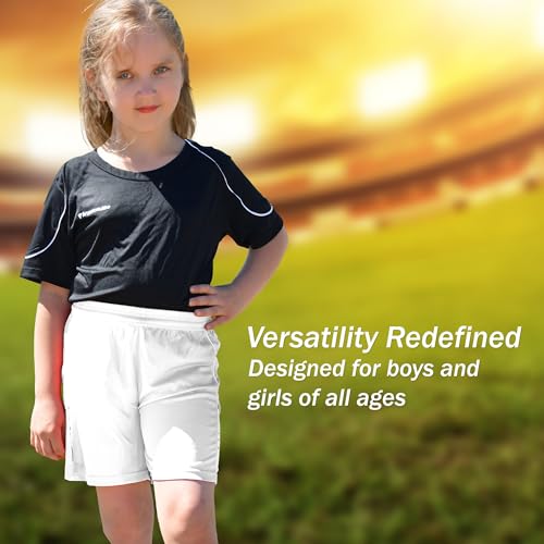 Vizari Dynamo Soccer Shorts for Men and Women | Versatile Polyester Dynamo Shorts for Multiple Sports Activities Black