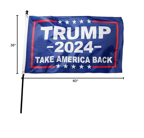 DANF Donald Trump for President 2024 Take America Back Flag 3x5 Foot with Grommets