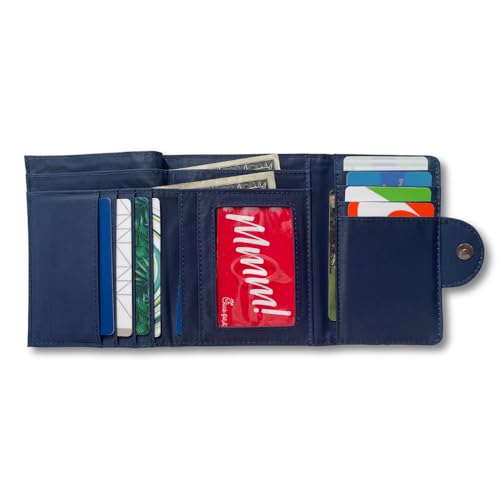Big Skinny Trixie TriFold Wallet, Holds Up to 30 Cards (Sangria Red Plaid)