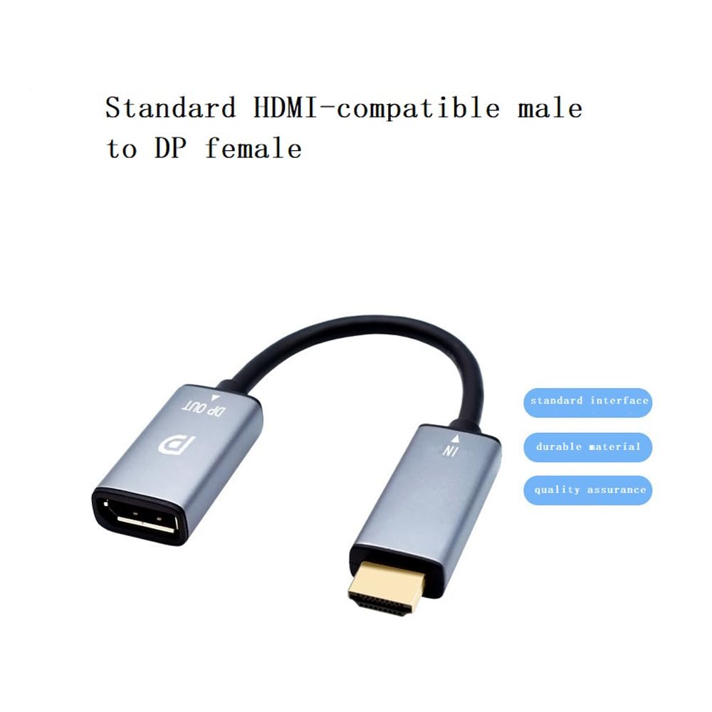 CORN HDMI to DisplayPort Adapter 4K@60Hz High Speed HDMI Male to DP Female Converter Cable Compatible for PC Graphics Card Laptop Mini NS PS5/4 Xbox One/360