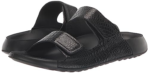 ECCO Women's Cozmo Two Band Luxury Slide Sandal, Cognac, 4-4.5