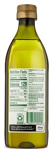 Amazon Fresh, Olive Oil, Pure, Medium Flavor, 16.9 Fl Oz (Pack of 1)