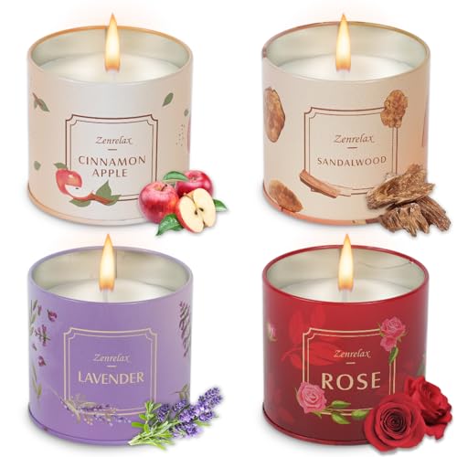 Christmas Gifts For Women, Wedding Anniversary Day Gifts Premium 30OZ 4Pack Scented Candles With Essencial Oil Birthday Valentine Mother's Day Gifts for Women Her Friendship Fragrance Funny Gift Ideas