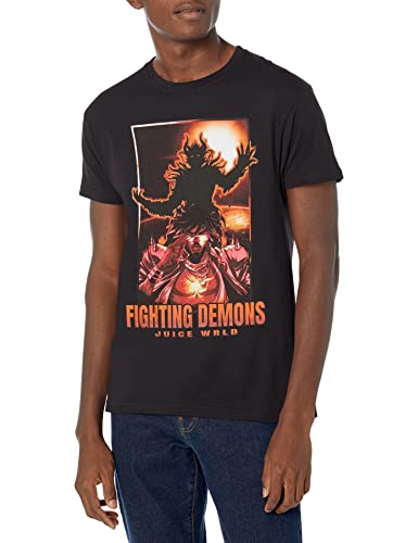 Juice WRLD Unisex-Adult Standard Fighting Demons Tee, Black, Small