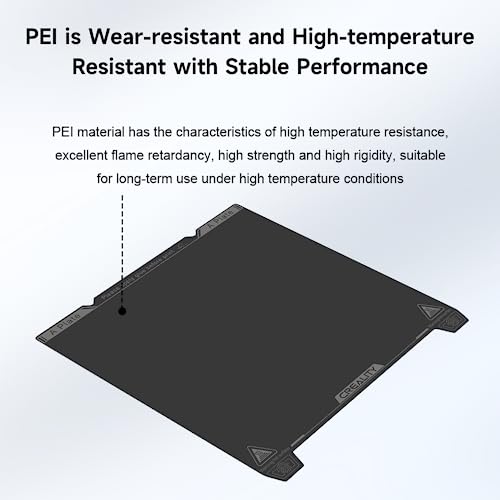 Creality Original K1 Build Plate PEI Sheet, 235x235mm Smooth Surface Flexible Removable Spring Steel Print Platform for Ender 3S1/3 S1 Pro/3 Neo/3 V2 Neo/5 S1/3V3 SE/KE K1C(Without Magnetic Base)