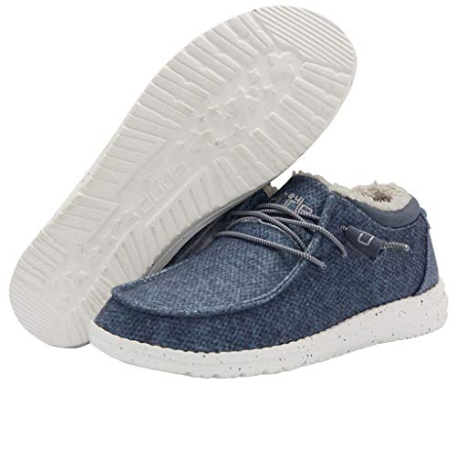 HEYDUDE Women's Cindy Dark Navy Size 5 | Women’s Shoes | Women’s Lace Up Boots | Comfortable & Light-Weight