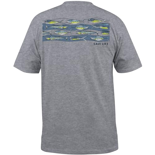 Salt Life Shoal Mates Short Sleeve Tee, Athletic Heather, Small