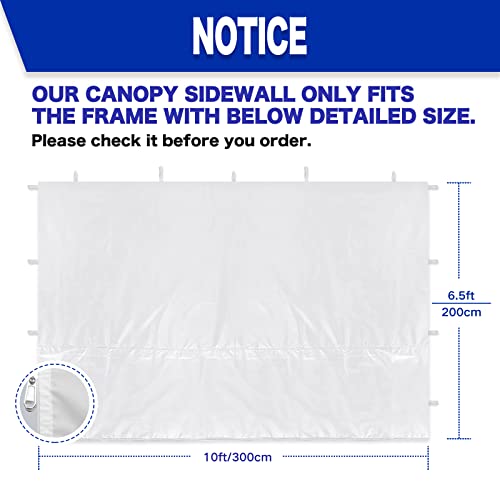 Fanpat Instant Canopy Tent Sidewalls for 10x10 Pop Up Canopy Waterproof, 99% UV Protection, 3 Piece Sidewalls, Orange(3PCS Sidewall Only, Canopy Tent NOT Included)